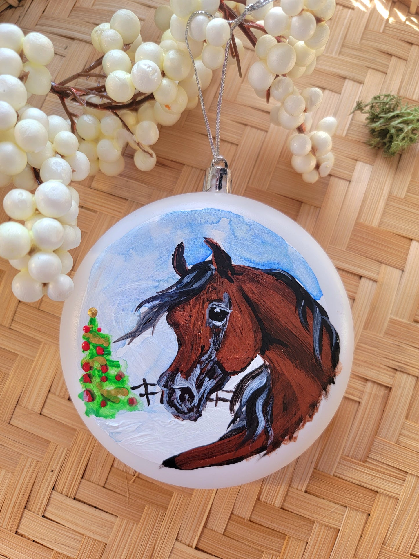 Hand painted Arabian Horse ornaments
