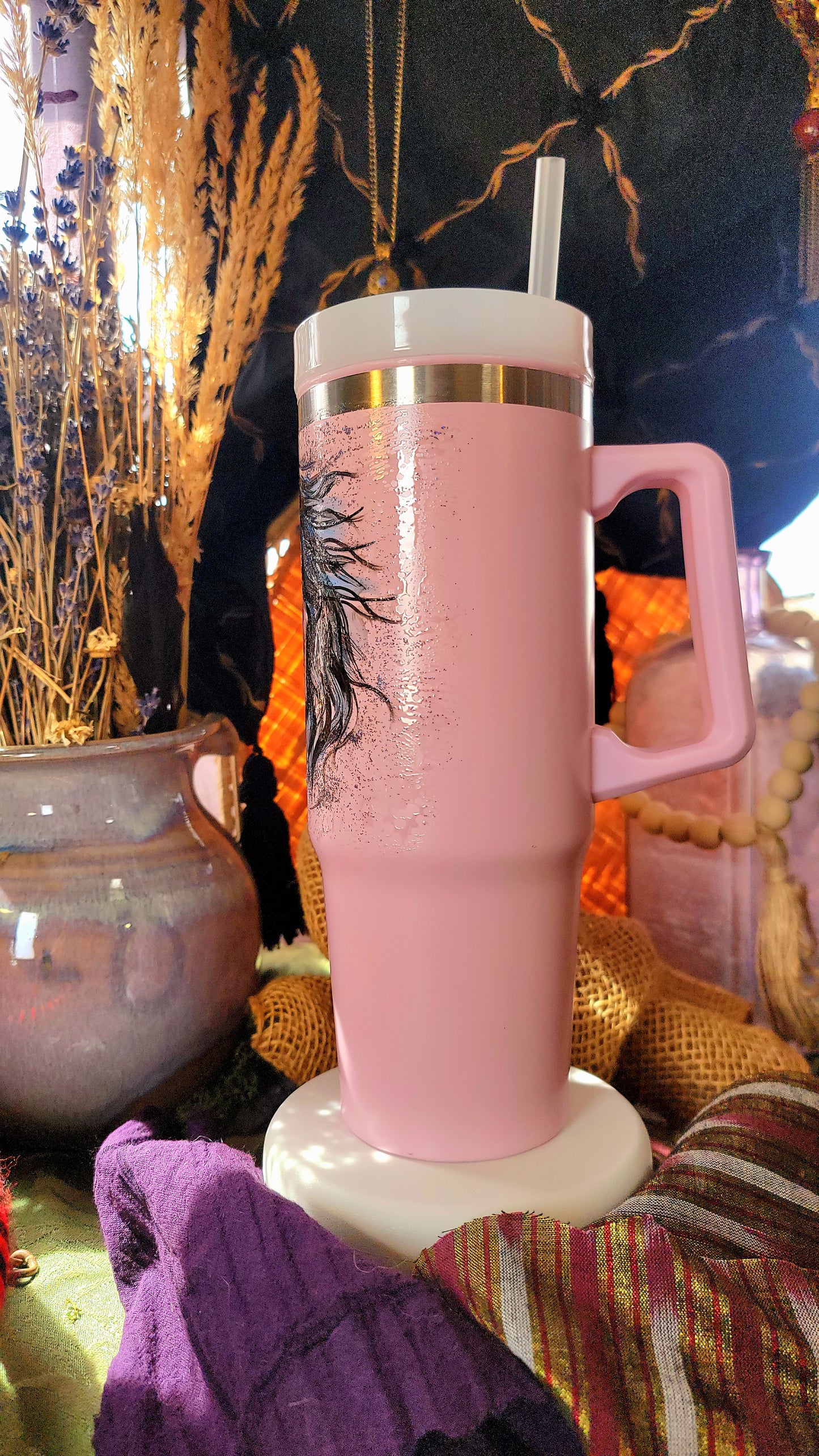 BAY ARABIAN horse hand painted 30oz drink tumbler