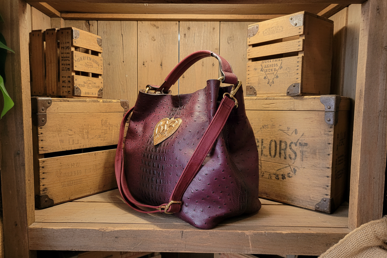 Arabian Horse alligator leather large tote bag