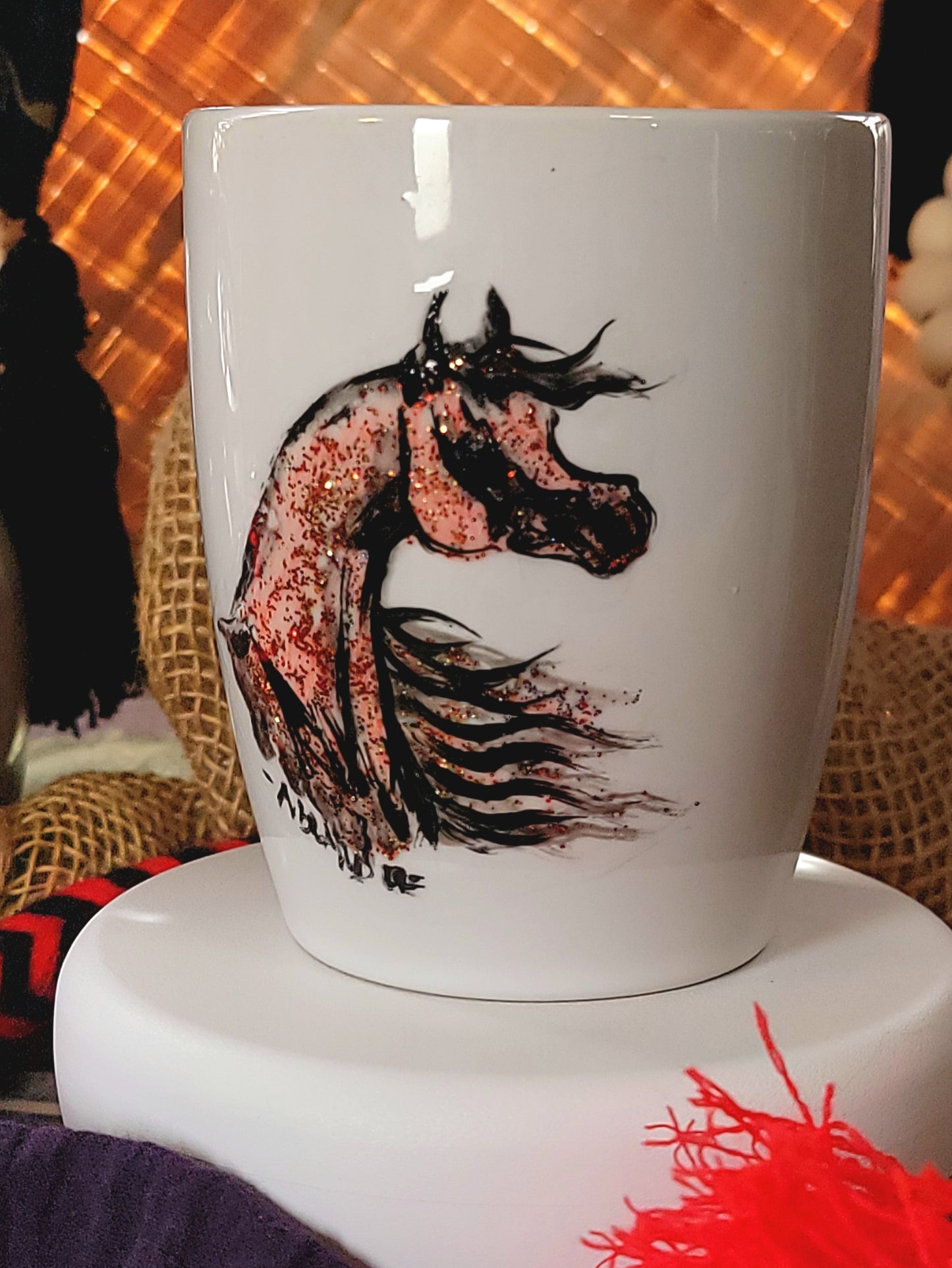 Arabian Horse hand painted coffee mug