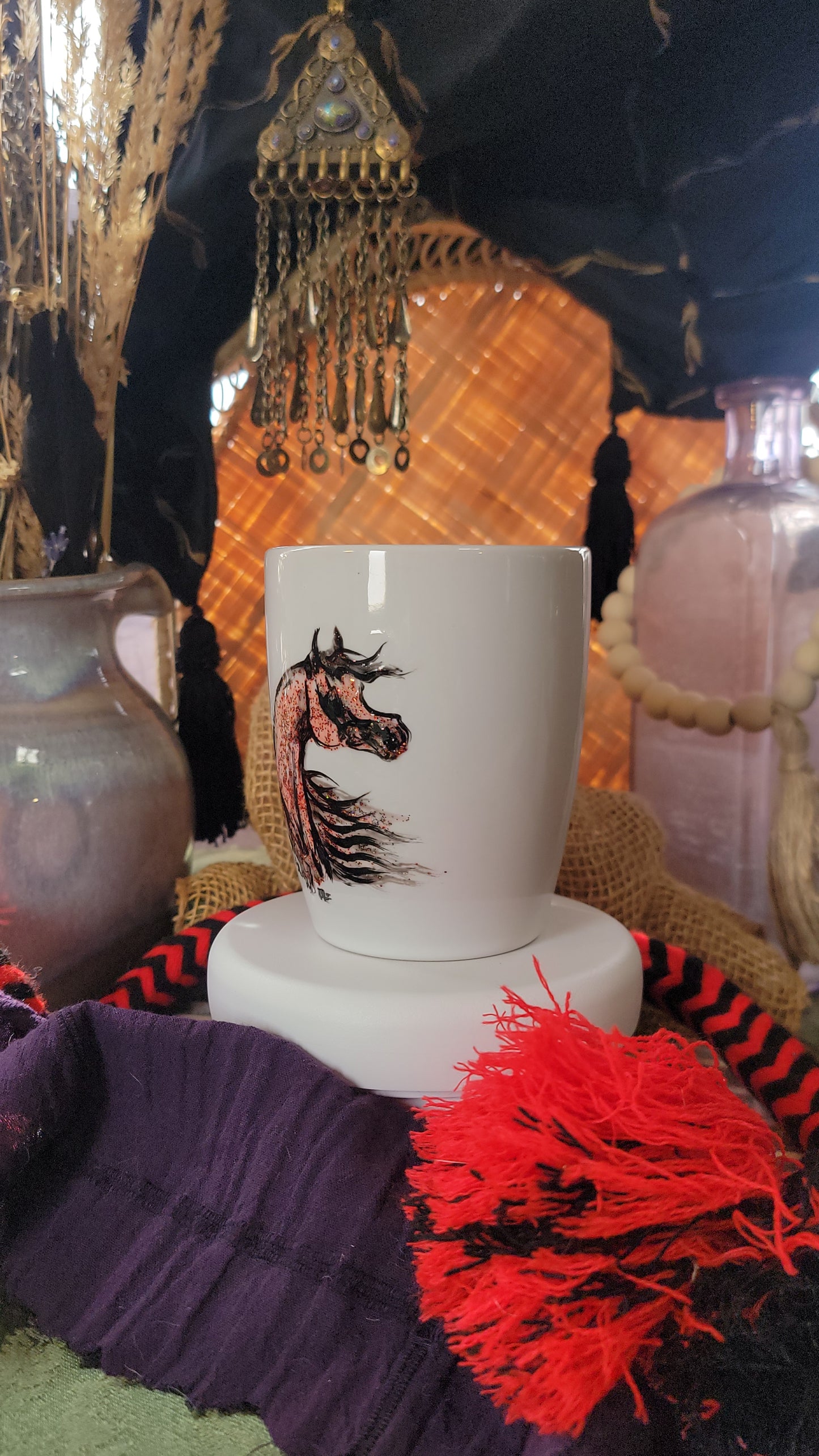Arabian Horse hand painted coffee mug