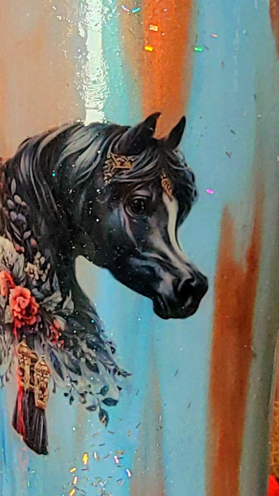 Black Arabian Horse custom 20 Oz Tumbler