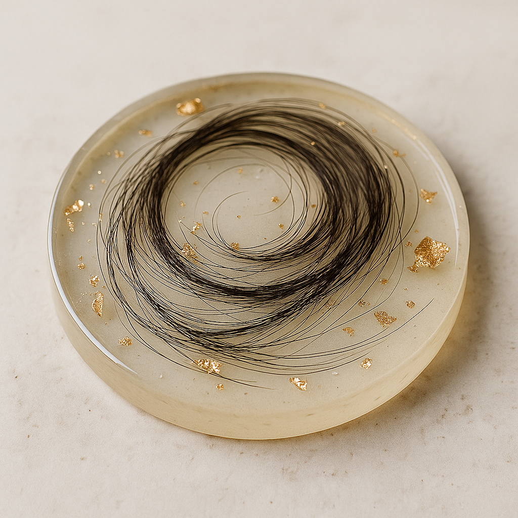 Horse Hair Memorial Coaster  or Ornament