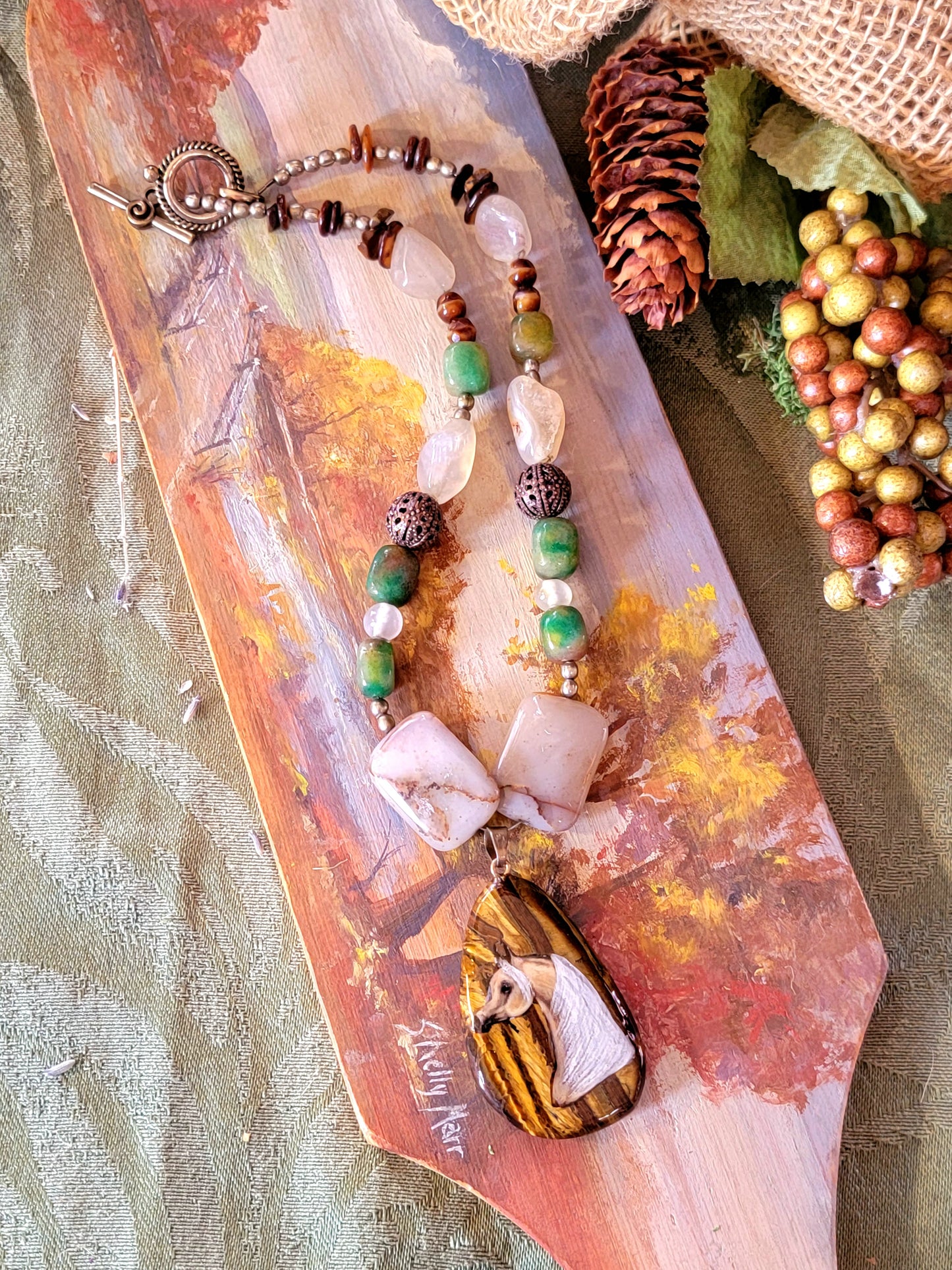 Palomino Arabian Tigers Eye necklace