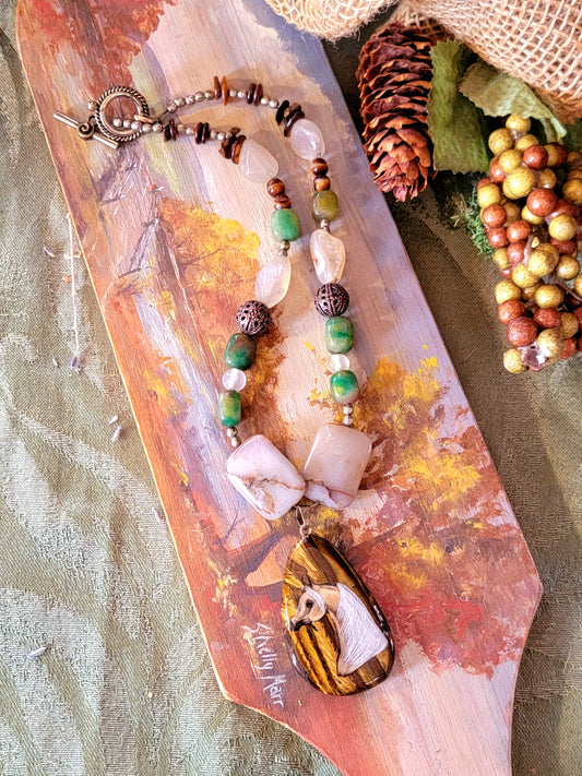 Palomino Arabian Tigers Eye necklace