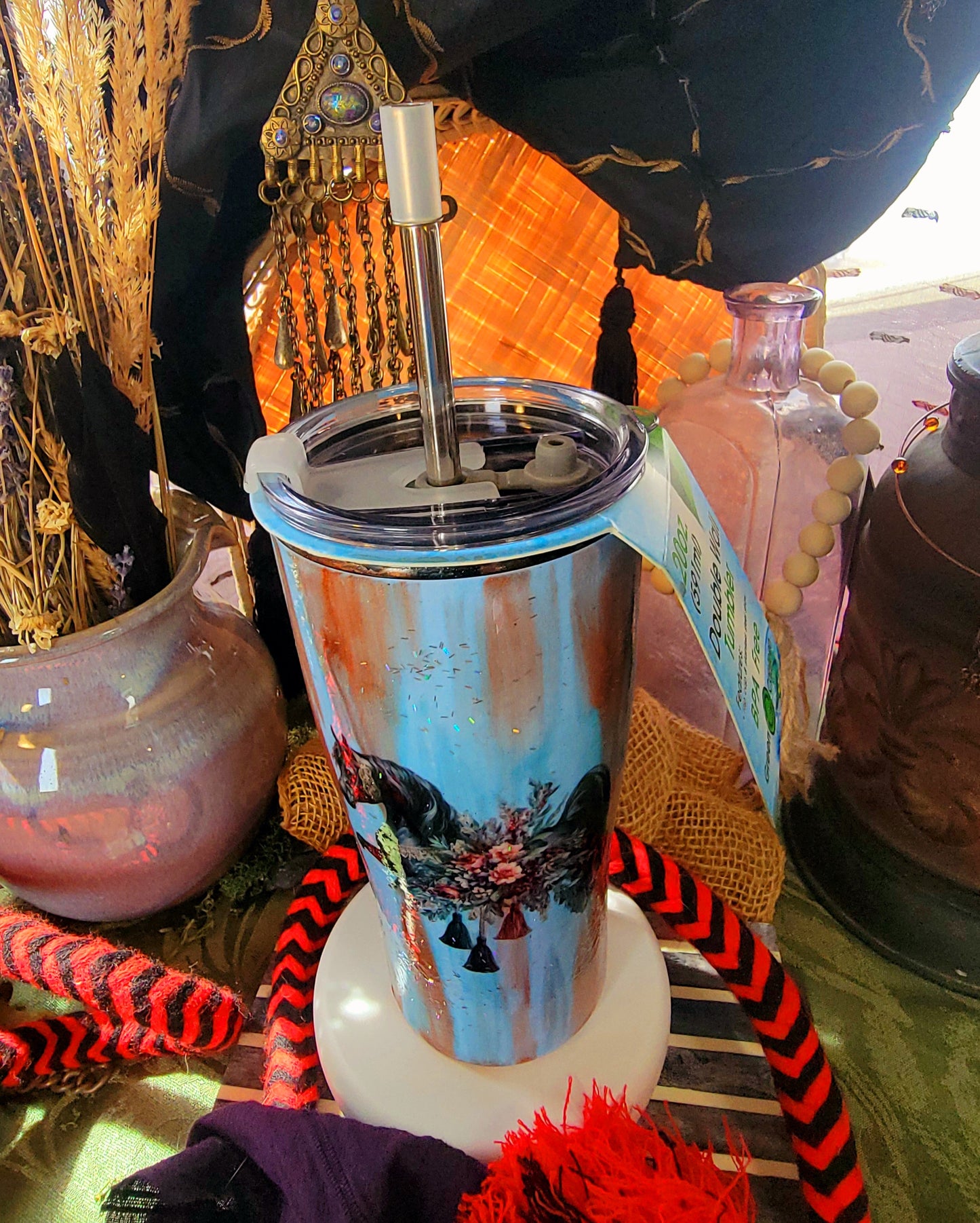 Black Arabian Horse custom 20 Oz Tumbler