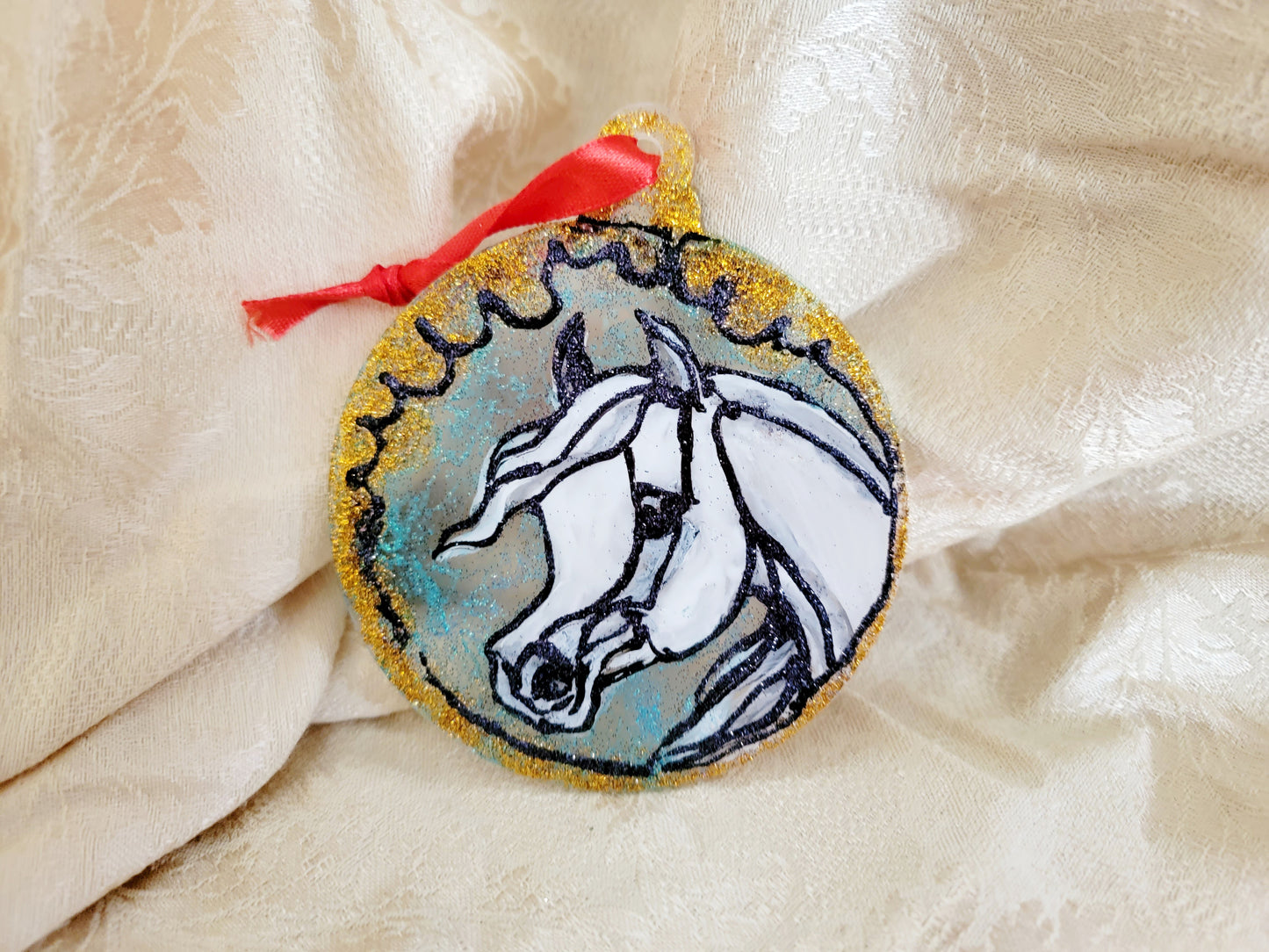 Hand painted Arabian Horse ornaments