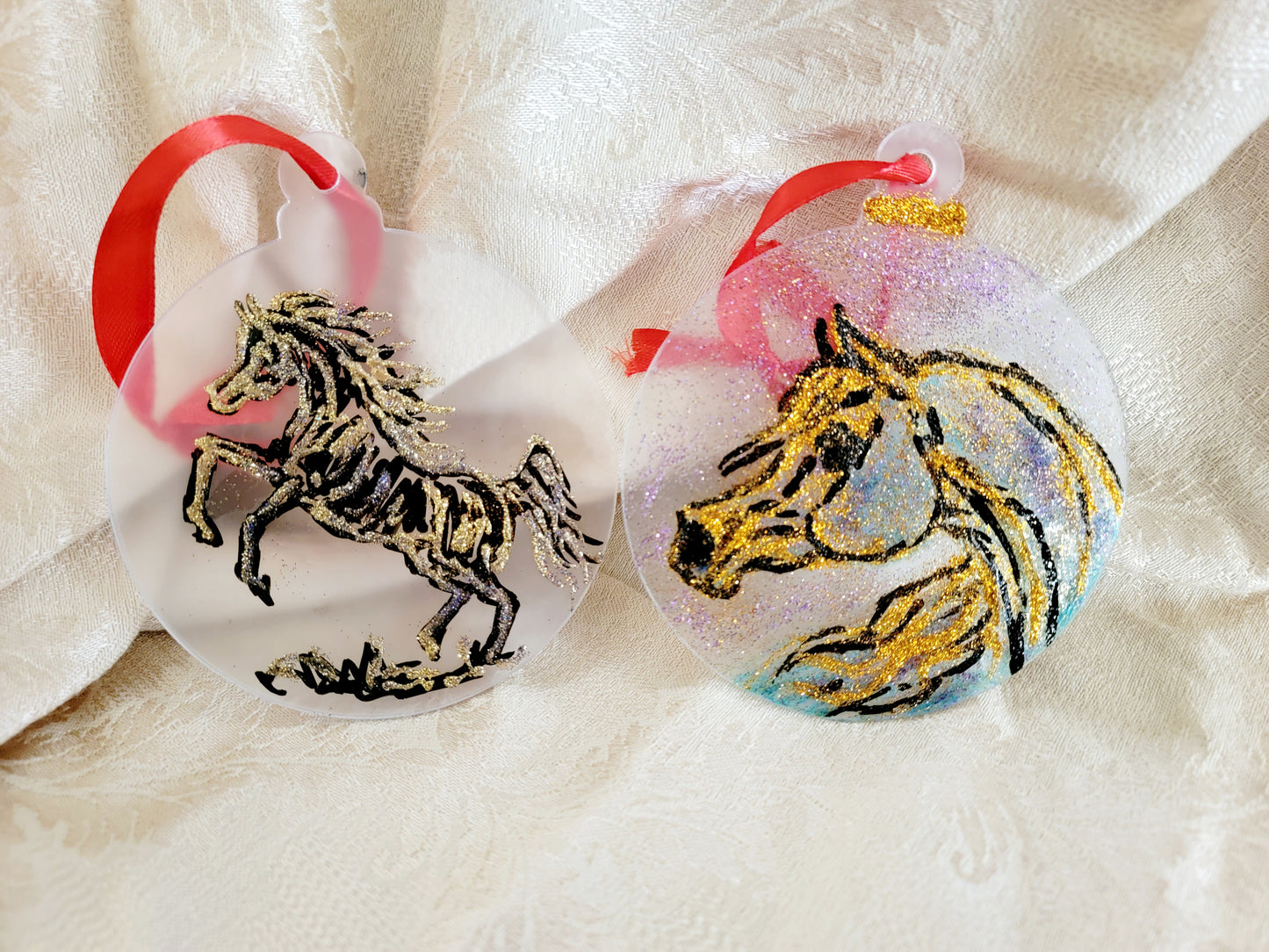 Hand painted Arabian Horse ornaments