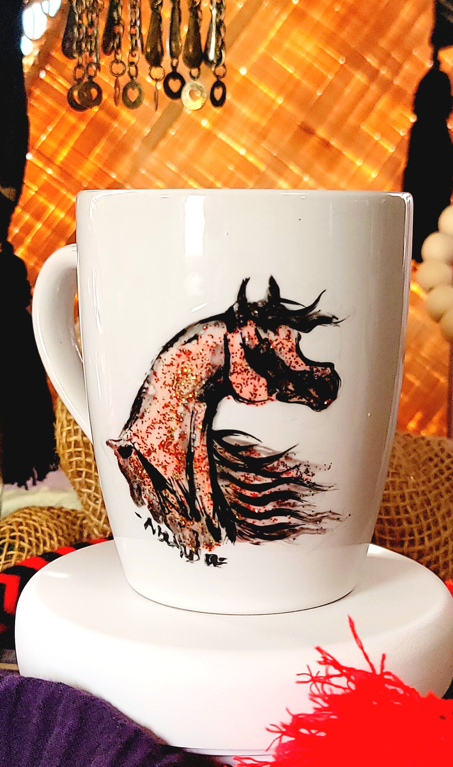 Arabian Horse hand painted coffee mug
