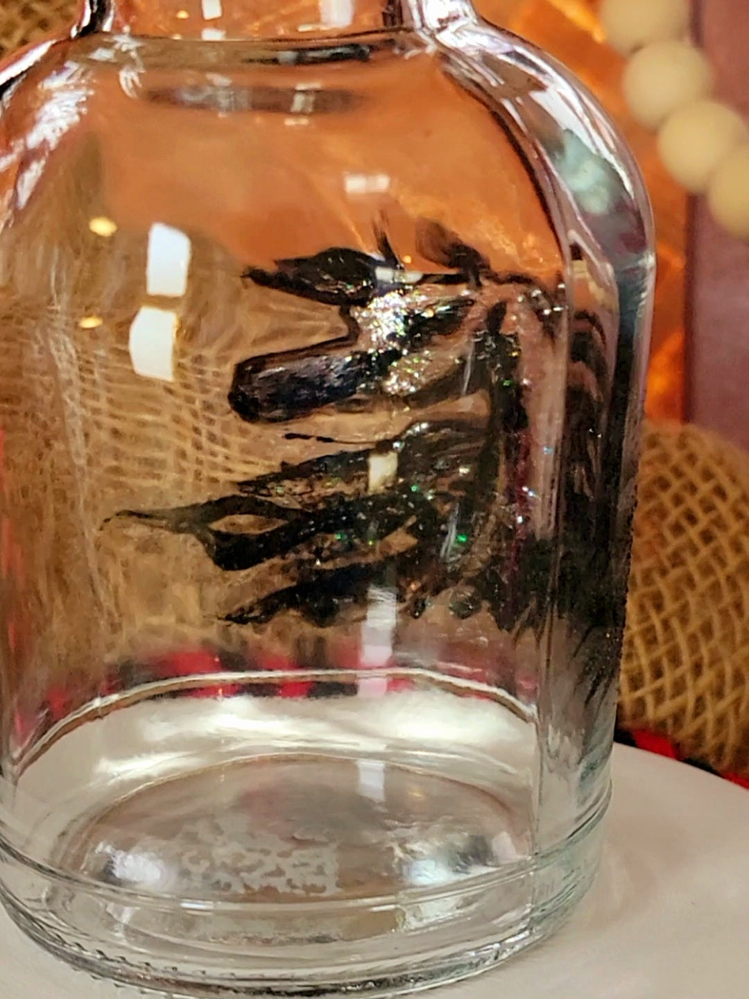 Arabian Horse Hand painted Oil or Syrup bottle