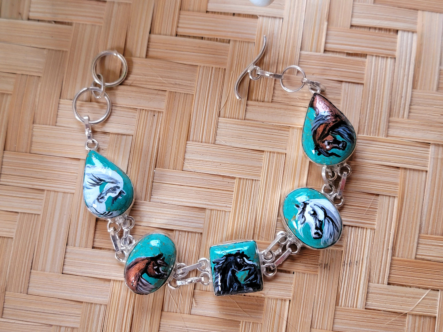 Arabian Horse Turquoise Sterling Silver Bracelet