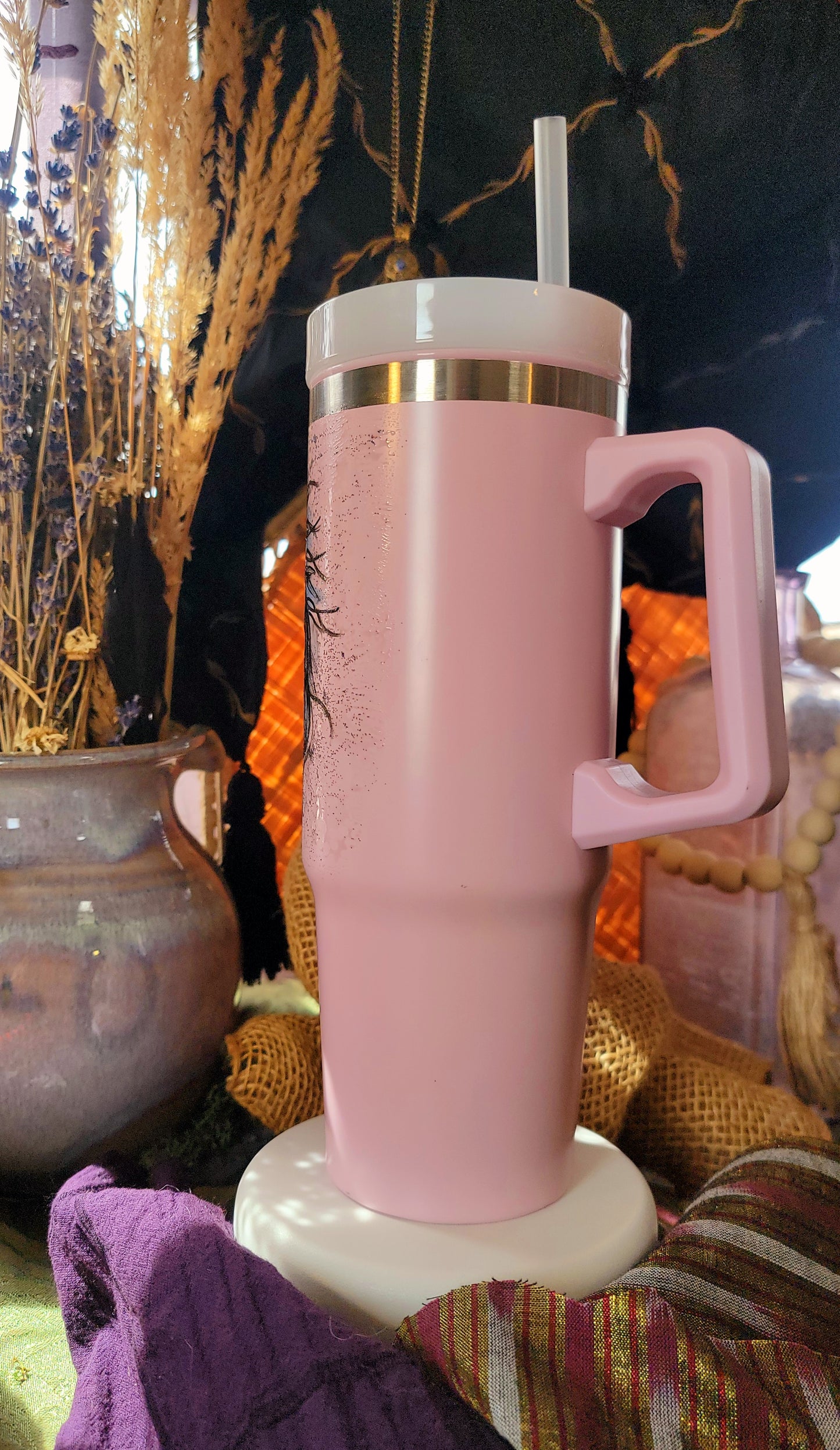 BAY ARABIAN horse hand painted 30oz drink tumbler