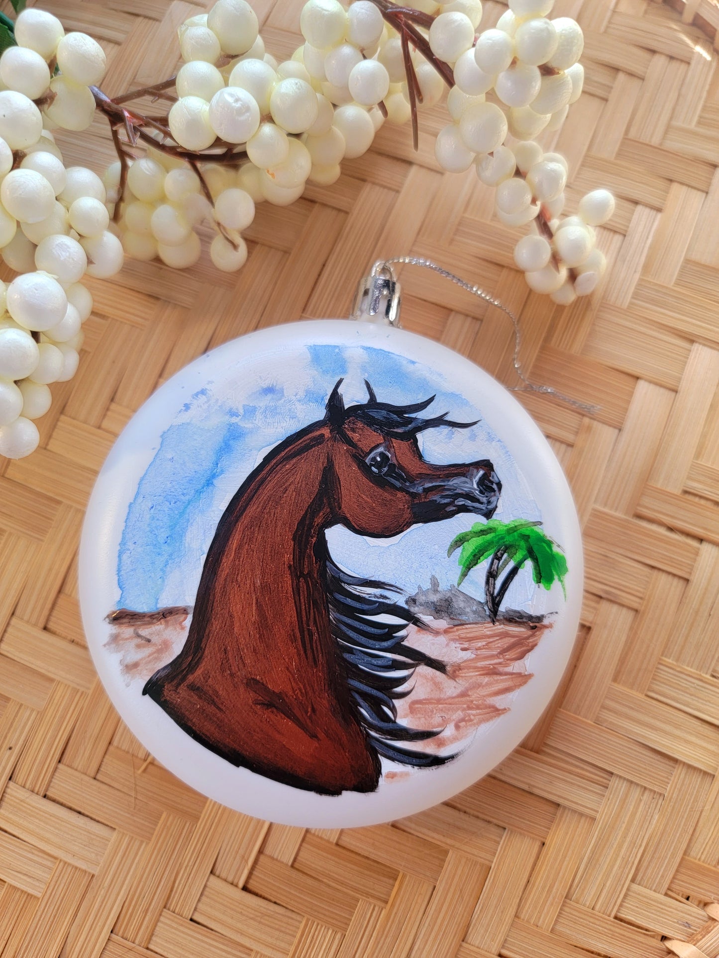 Hand painted Arabian Horse ornaments
