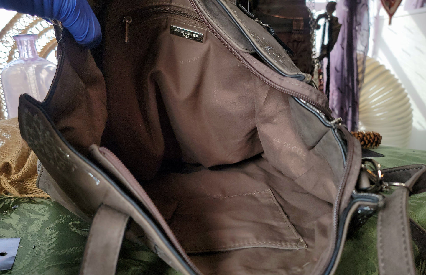 Arabian Horse psuede leather bag fuax snake skin