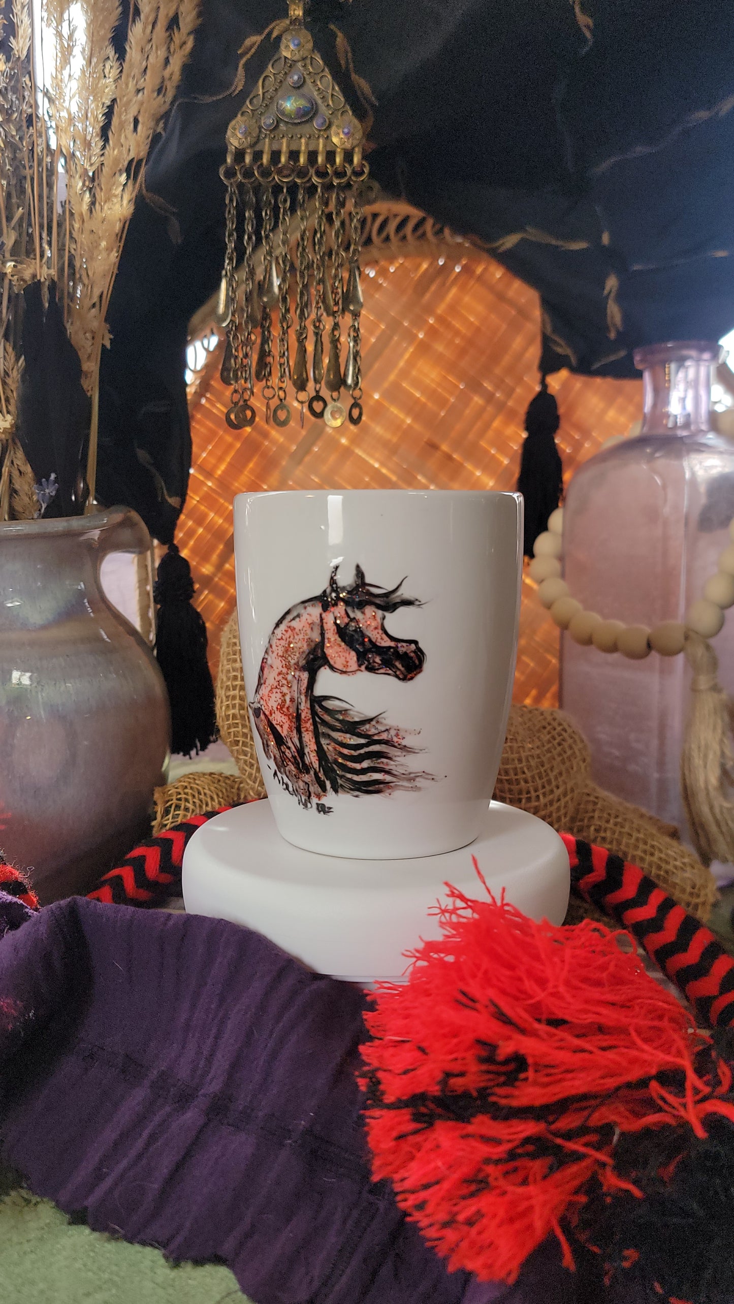 Arabian Horse hand painted coffee mug