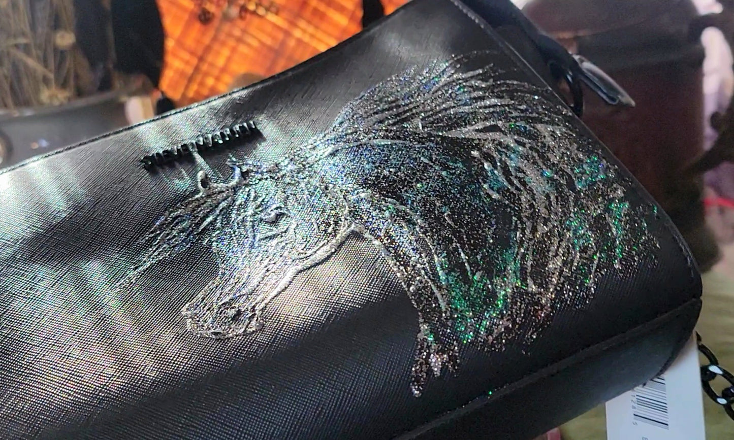 STEVE MADDEN Hand Painted Arabian Horse Hand Bag