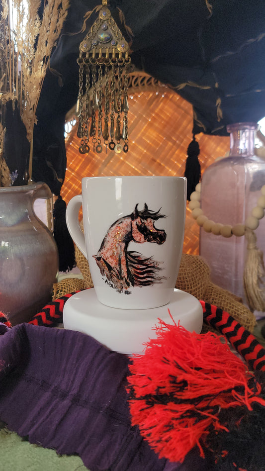 Arabian Horse hand painted coffee mug