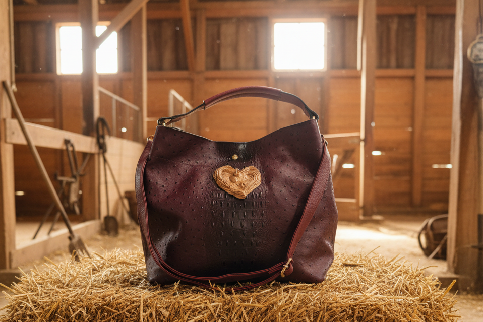 Arabian Horse alligator leather large tote bag