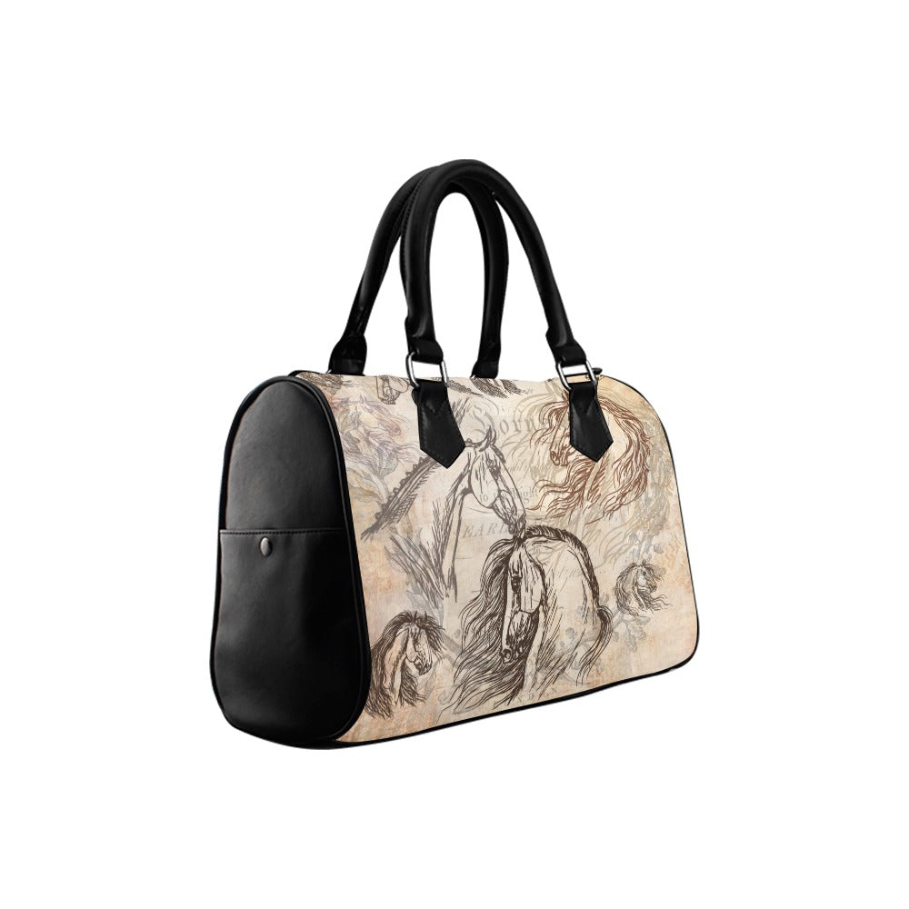 Horse Collage Handbag Shoulder bag cross body Purse